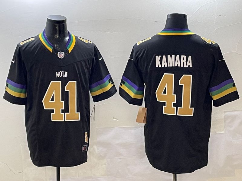 Men 2025 New Orleans Saints #41 Kamara Black Nike Limited NFL Jersey style 061